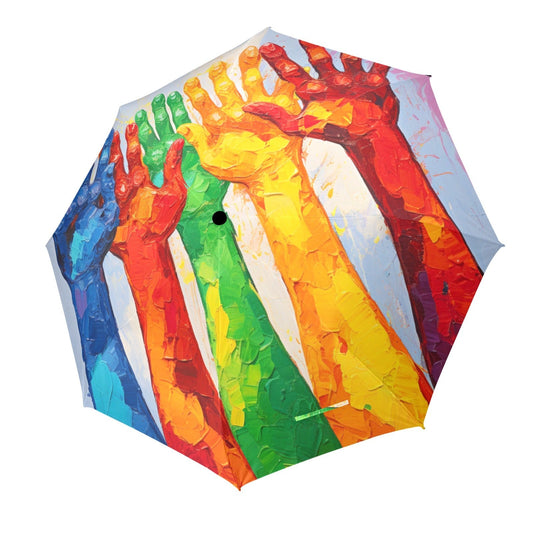 Radiant Hearts Collection - Semi-Automatic Foldable Umbrella (Model U12) - #2012