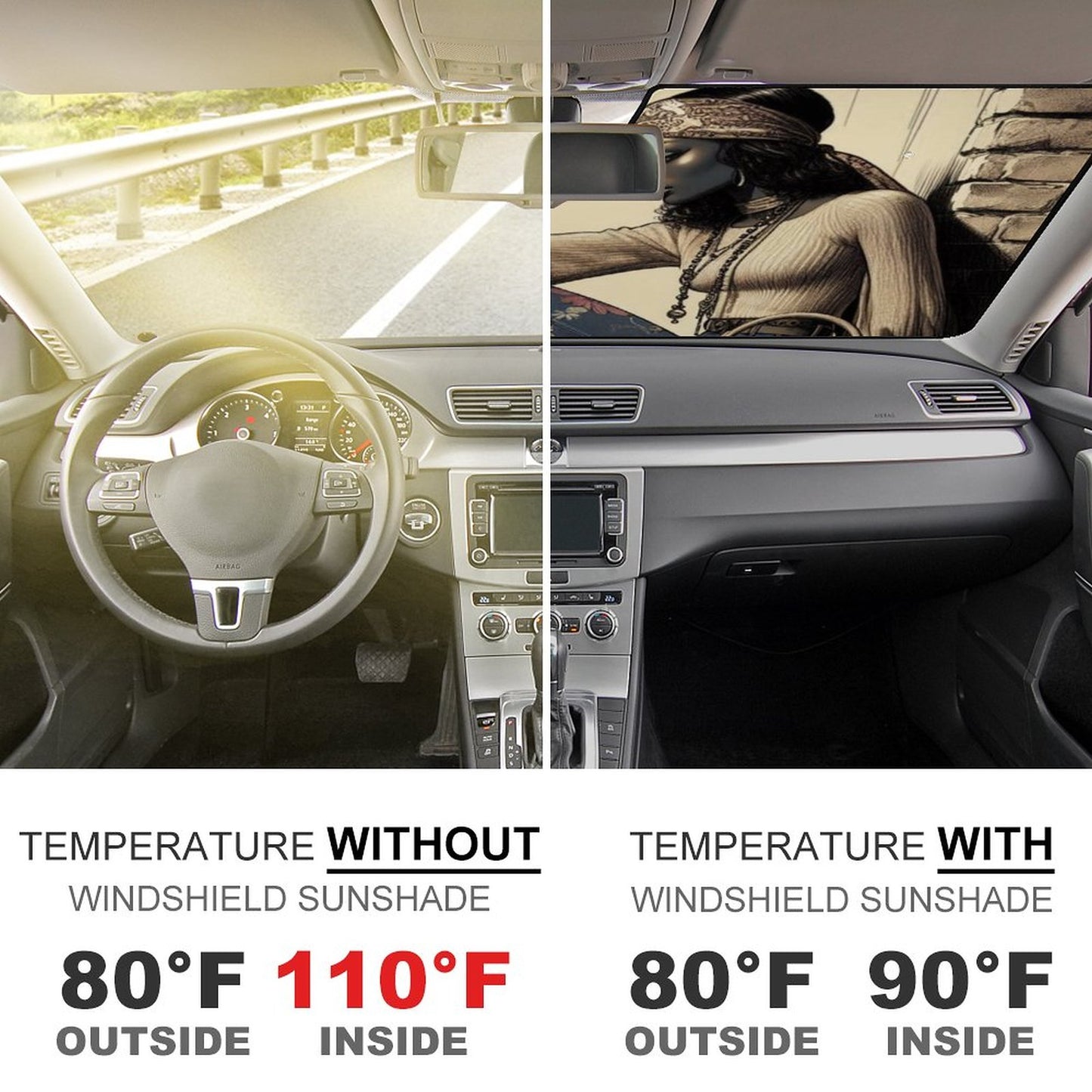 Retro Groove: Vintage Vibes and Bohemian Dreams - Car Cool with Sun Shades