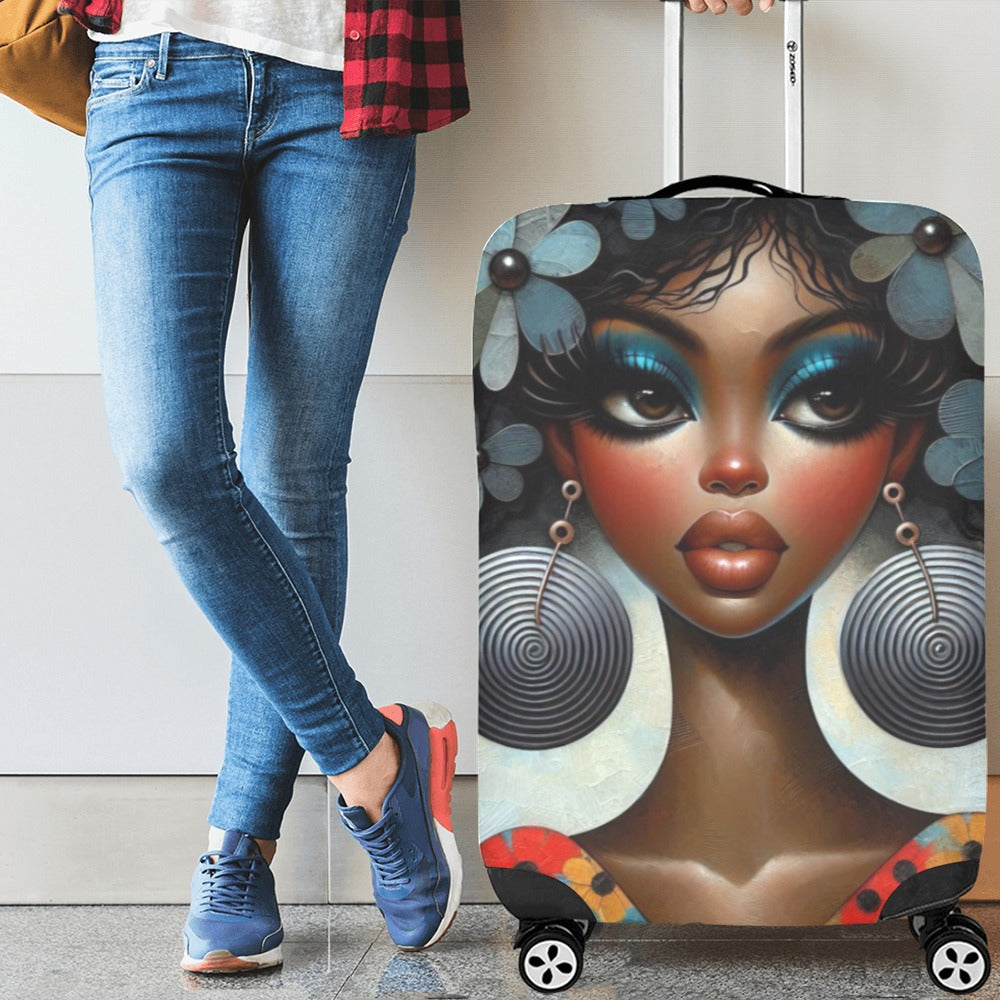 Bold & Beautiful: Afrocentric Digital Art Collection -  Luggage Cover/Large 26"-28" - #2011