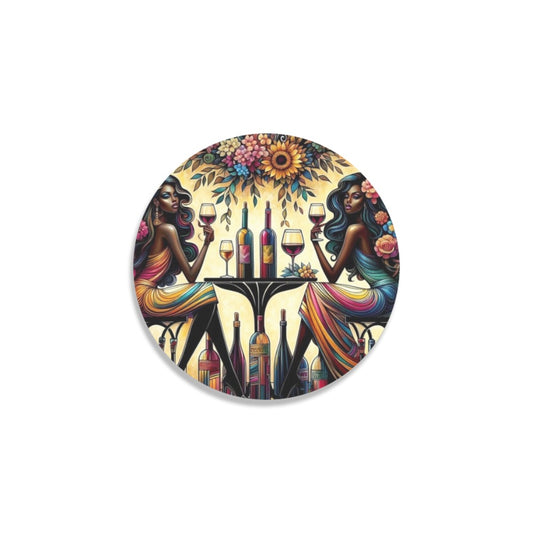 Round Coaster Set - Velvet's View - Sip & Savor - Exquisite Elegance Coaster Collection