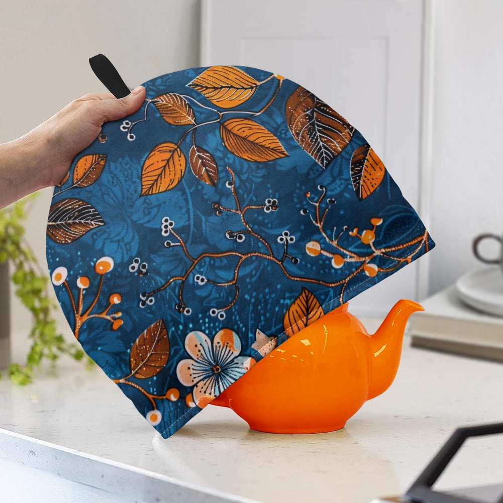 Cavcas Teapot Cover - Velvet's View - Elegant Adinkra-Inspired Fabric Collection -