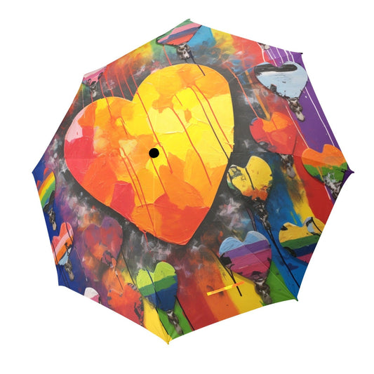 Radiant Hearts Collection - Semi-Automatic Foldable Umbrella (Model U12) - #2013