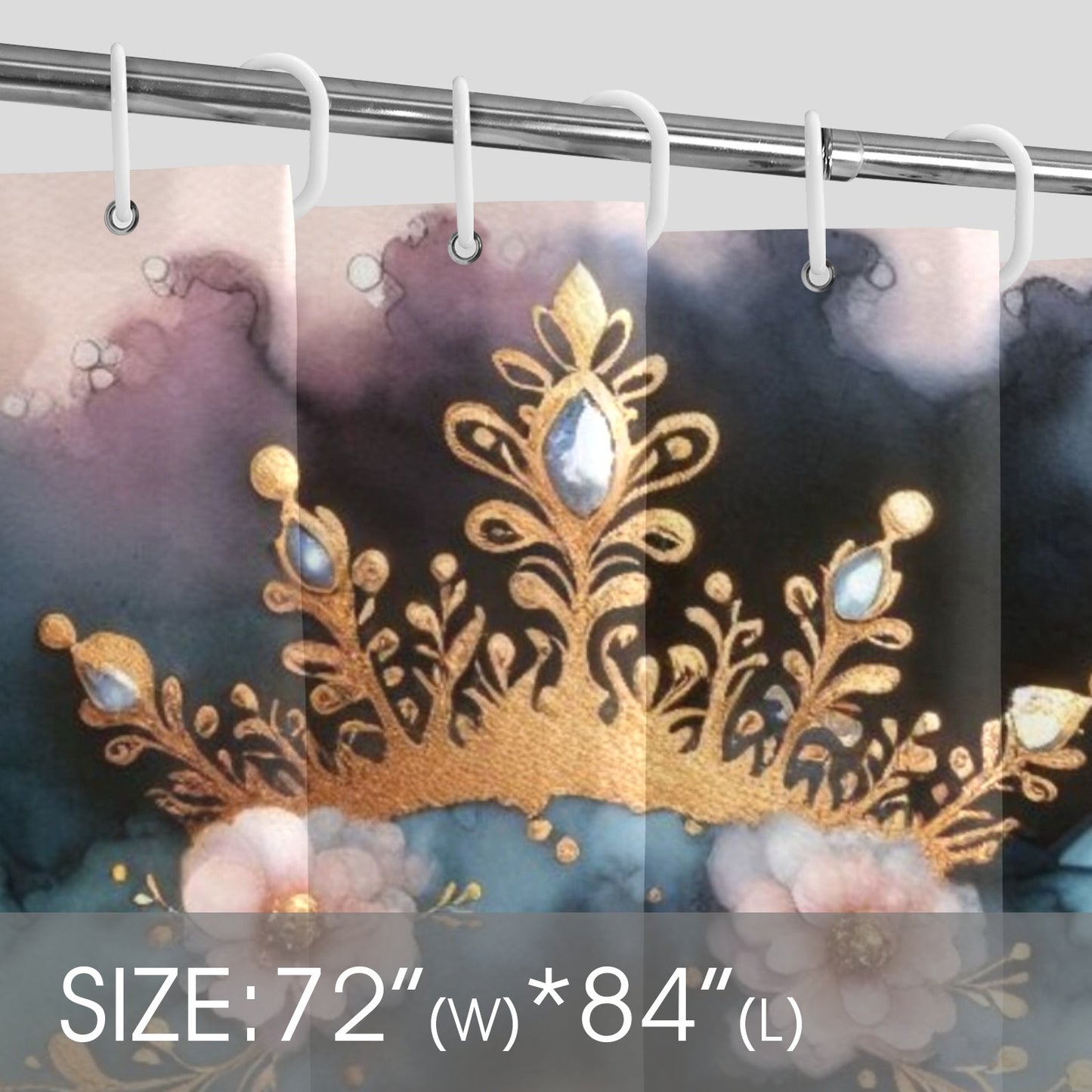 Afro Royalty Shower Curtain Collection – Black Queen Art Bathroom Decor By Velvet's View -0213b22a1