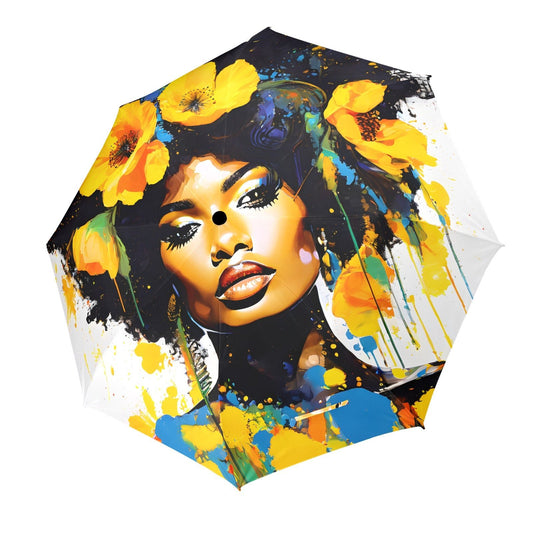 Bold Elegance: The Poppy Collection - Semi-Automatic Foldable Umbrella (Model U12) - #2016