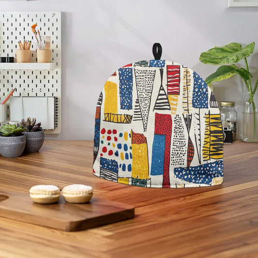 Cavcas Teapot Cover - Velvet's View - Elegant Adinkra-Inspired Fabric Collection -