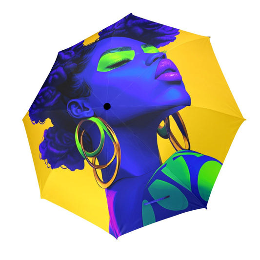 Vivid Visions: The Essence of Afro-Modernism Collection -   Semi-Automatic Foldable Umbrella (Model U12) - #2011