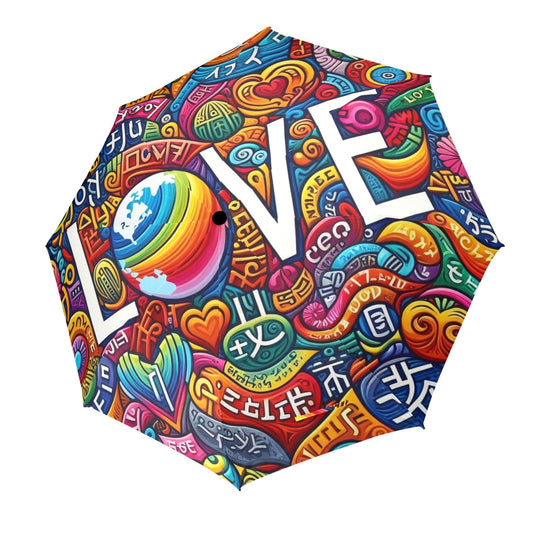 Radiant Hearts Collection - Semi-Automatic Foldable Umbrella (Model U12) - #2011