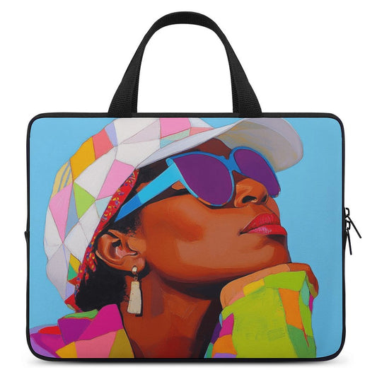 Laptop Bag - Black Girl Art - Velvet’s View - Artistic Laptop Covers Collection - Laptop Bag (Multiple Sizes) #2068