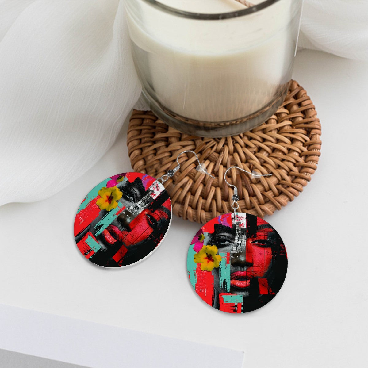 Leather Round Earrings - Velvet's View