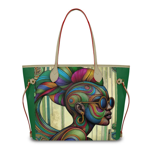 Rhythmic Radiance: Afrocentric Artistry for Fashion Accessories - Women PU Leather Handbags - #2013