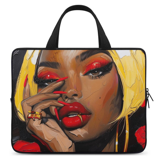 Laptop Bag - Black Girl Art - Velvet’s View - Artistic Laptop Covers Collection - Laptop Bag (Multiple Sizes) #2066